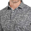 FootJoy Golf Course Doodle Print Polo Shirt - Gravel