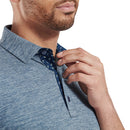 FootJoy Heather Lisle With Trim Polo Shirt - Navy