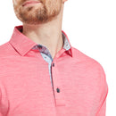FootJoy Heather Lisle With Trim Polo Shirt - Pink Lemonade