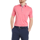 FootJoy Heather Lisle With Trim Polo Shirt - Pink Lemonade