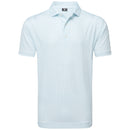 FootJoy Houndstooth Geo Lisle Polo Shirt - White/Blue