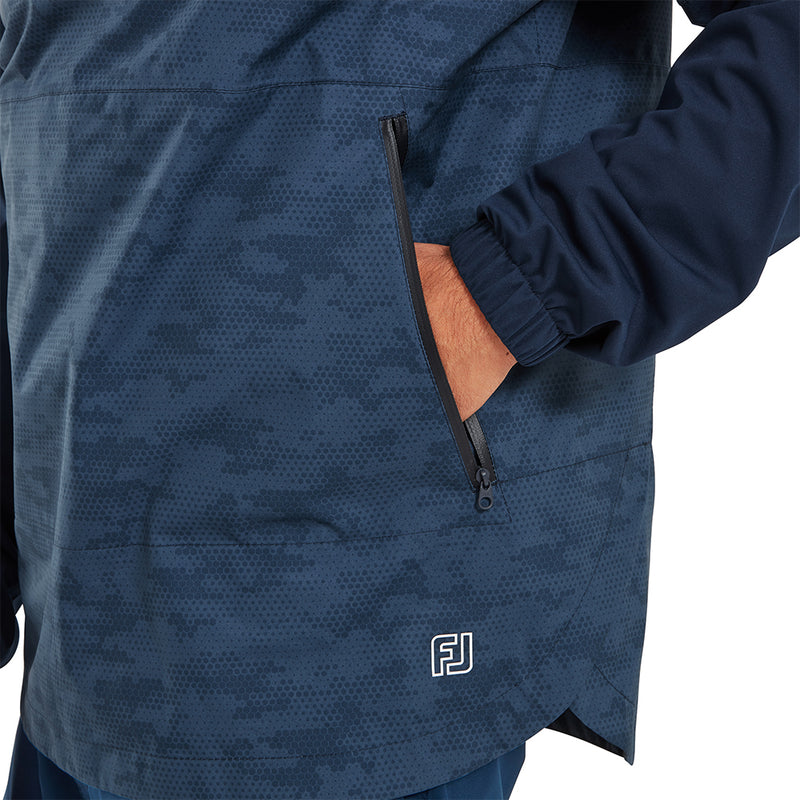FootJoy HydroLite X Waterproof Hoodie Jacket - Navy Camo