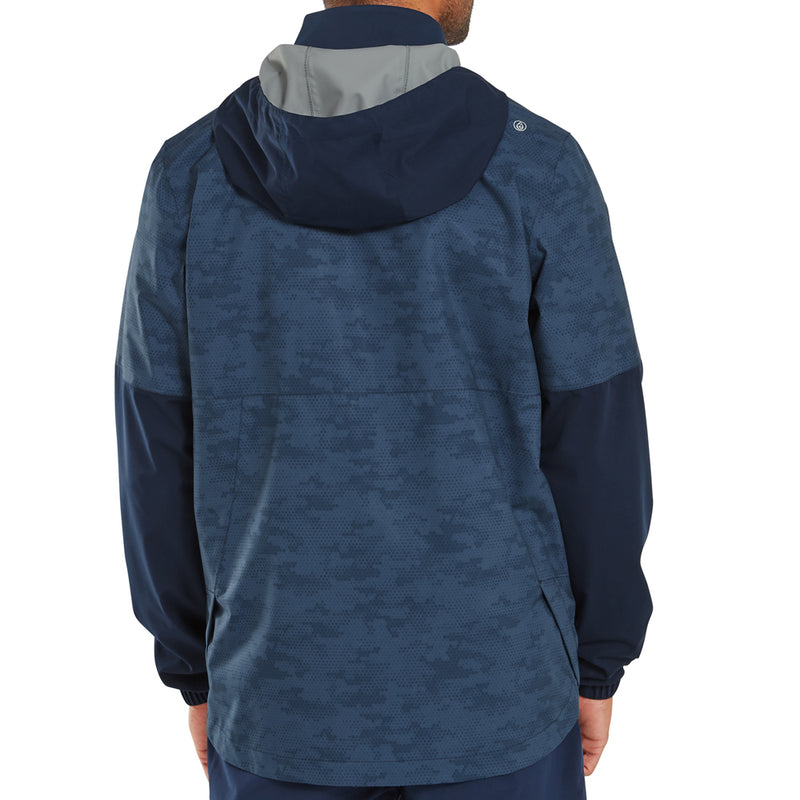 FootJoy HydroLite X Waterproof Hoodie Jacket - Navy Camo