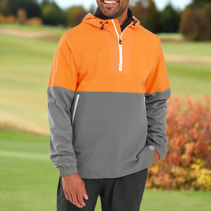 FootJoy HydroLite X Waterproof Hoodie Suit - Solar/Basalt/Black