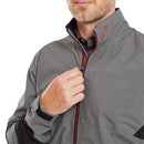 FootJoy HydroLite X Waterproof Jacket - Charcoal/Black & Red