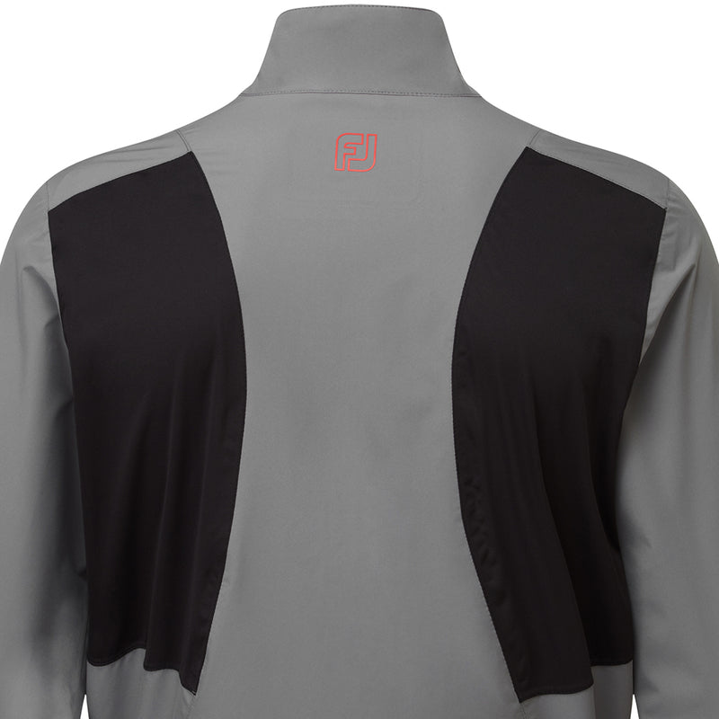 FootJoy HydroLite X Waterproof Jacket - Charcoal/Black & Red