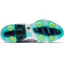 FootJoy Hyperflex Carbon Spiked Waterproof Shoes - White/Charcoal/Teal