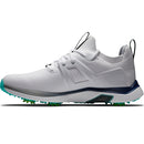 FootJoy Hyperflex Carbon Spiked Waterproof Shoes - White/Charcoal/Teal