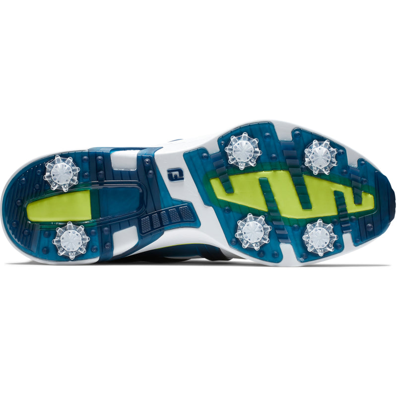 FootJoy Hyperflex Spiked Waterproof Shoes - White/Lime/Navy