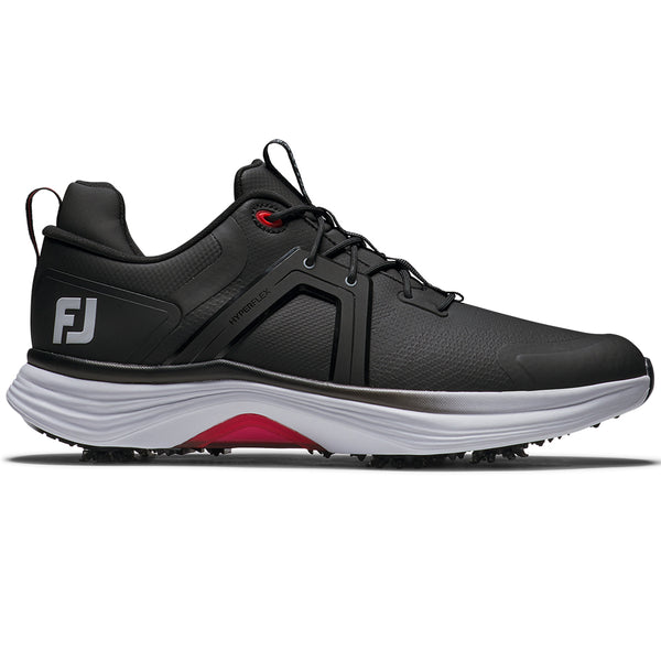 FootJoy Hyperflex Spiked Waterproof Shoes - Black/White/Red