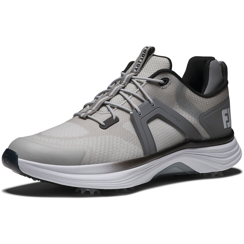 FootJoy Hyperflex Spiked Waterproof Shoes - Grey/White/Charcoal