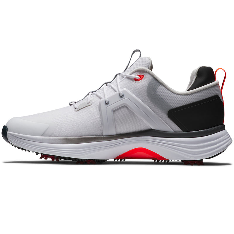 FootJoy Hyperflex Spiked Waterproof Shoes - White/Black/Red