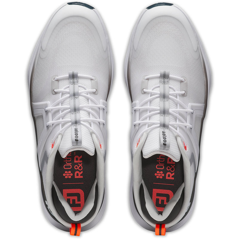 FootJoy Hyperflex Spiked Waterproof Shoes - White/Black/Red