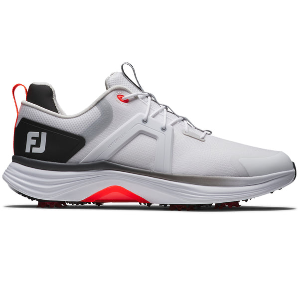 FootJoy Hyperflex Spiked Waterproof Shoes - White/Black/Red