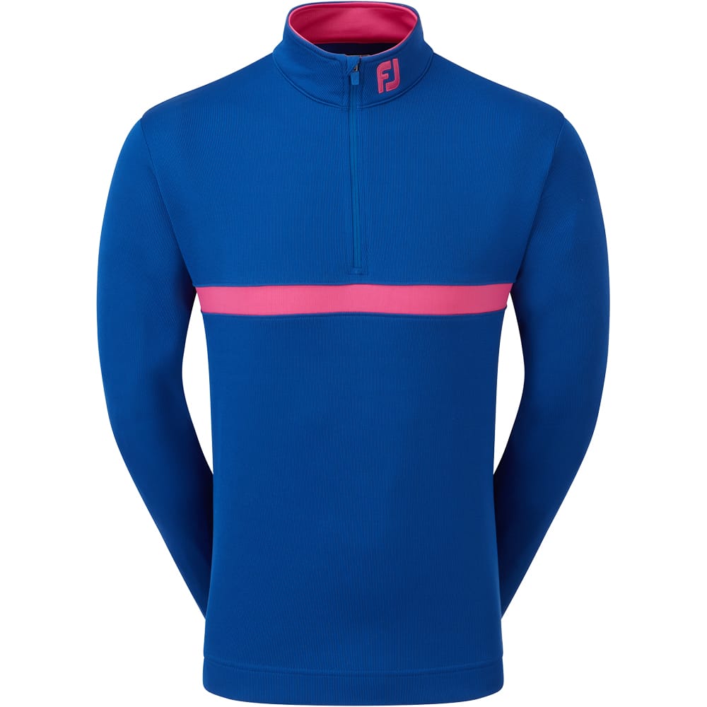 FootJoy Inset Stripe Chillout Pullover - Deep Blue/Berry