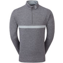 FootJoy Inset Stripe Chillout Pullover - Heather Gravel/Heather Cliff Grey