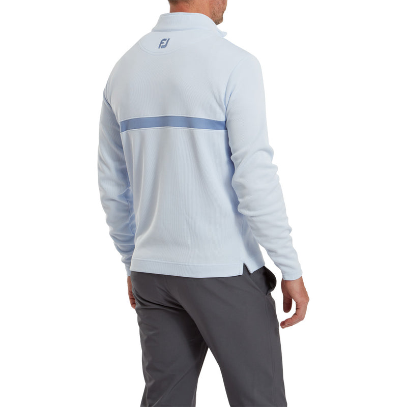 FootJoy Inset Stripe Chillout Pullover - Mist/Storm