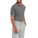 FootJoy Irongate Print Lisle Polo Shirt - Black/White