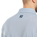 FootJoy Irongate Print Lisle Polo Shirt - White/Navy
