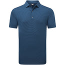 FootJoy Micro Feeder Stripe Lisle Polo Shirt - Navy Tonal
