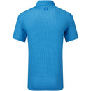 FootJoy Octagon Print Lisle Polo Shirt - Blue Sky