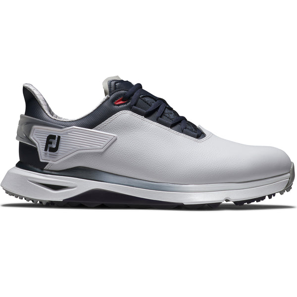 FootJoy PRO SLX Spikeless Waterproof Shoes - White/Navy/Red