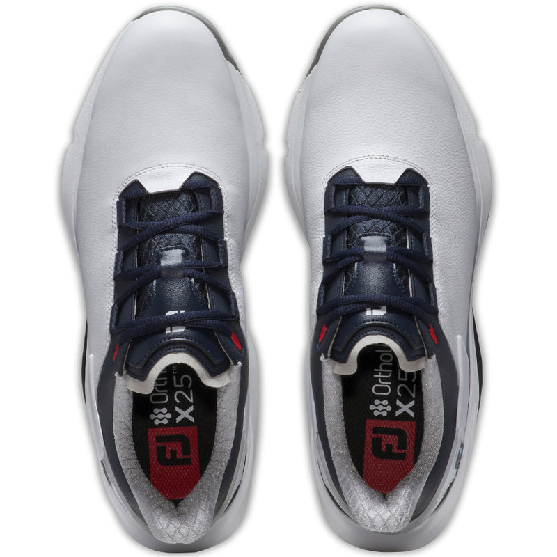 FootJoy PRO SLX Spikeless Waterproof Shoes - White/Navy/Red