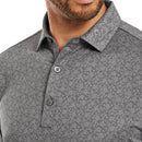 FootJoy Painted Floral Lisle Polo Shirt - Gravel