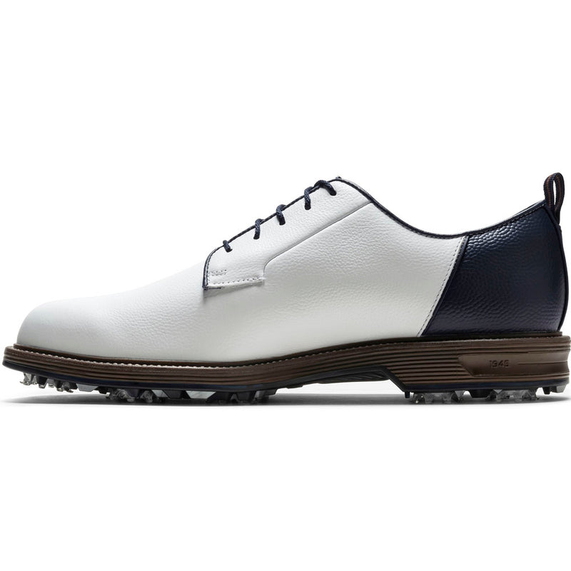 FootJoy Premiere Series Packard Spiked Waterproof Shoes - White/Brown/Navy