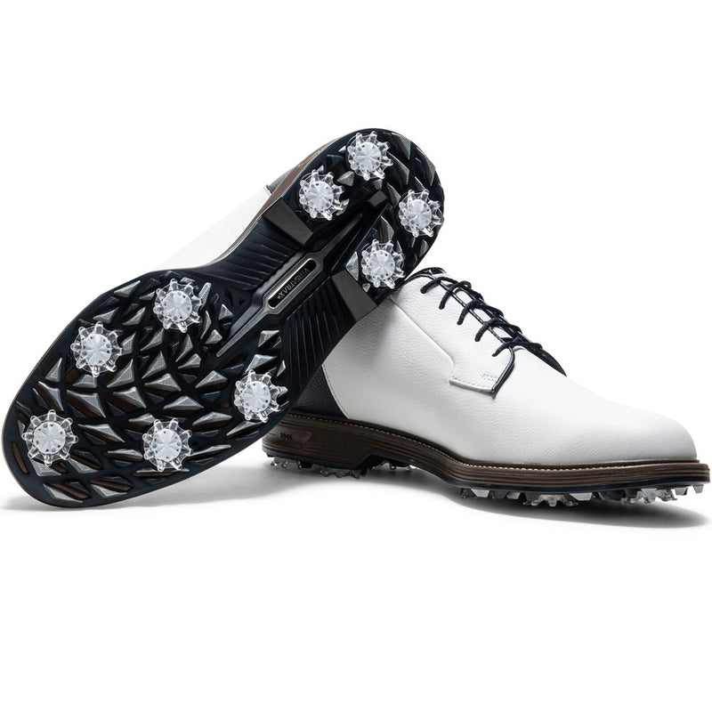 FootJoy Premiere Series Packard Spiked Waterproof Shoes - White/Brown/Navy