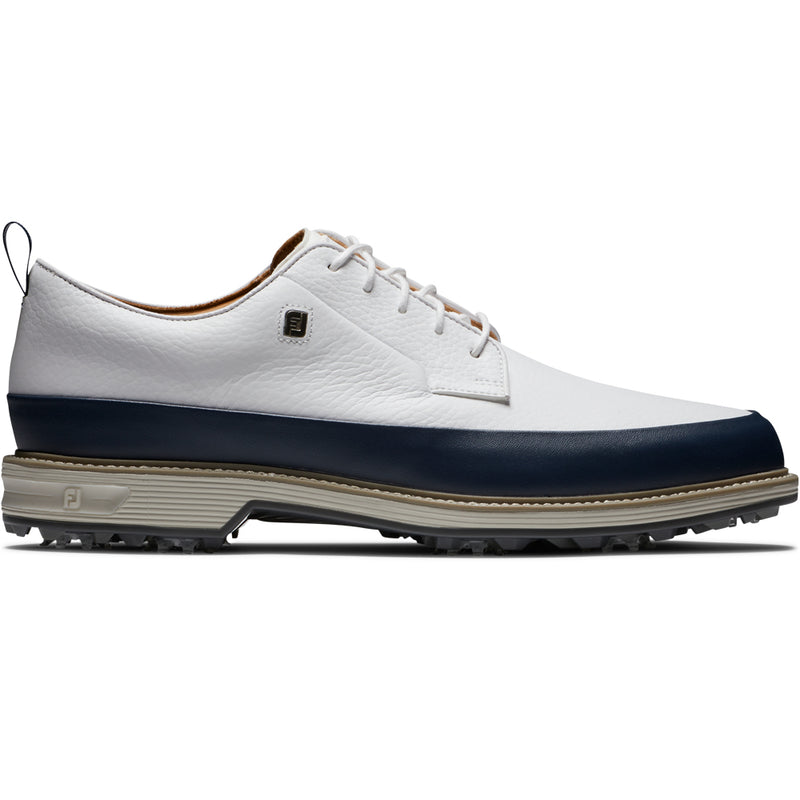 FootJoy Premiere Series Field LX Spiked Waterproof Shoes - White/Navy/Grey