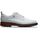 FootJoy Premiere Series Field Spiked Waterproof Shoes - White/White/Brick
