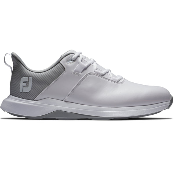 FootJoy Pro Lite Spikeless Waterproof Shoes - White/Grey