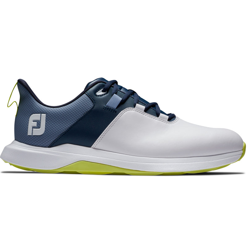 FootJoy Pro Lite Spikeless Waterproof Shoes - White/Navy/Lime