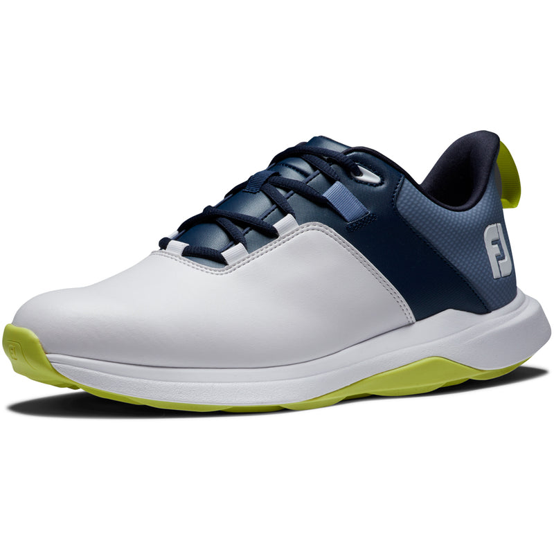 FootJoy Pro Lite Spikeless Waterproof Shoes - White/Navy/Lime
