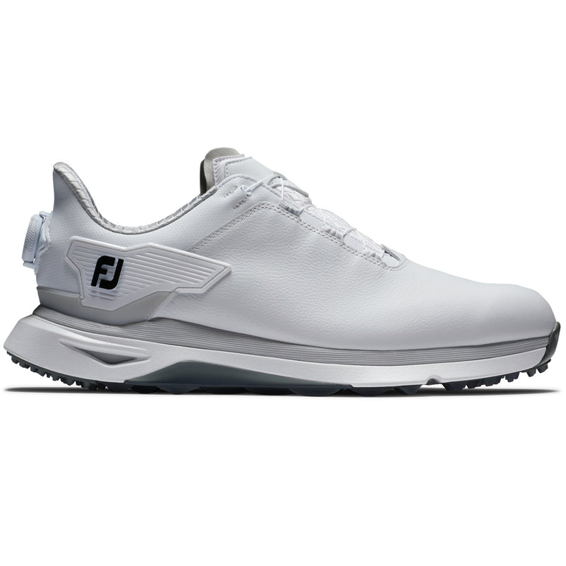 FootJoy Pro SLX BOA Mens Spikeless Waterproof Shoes - White/White/Grey