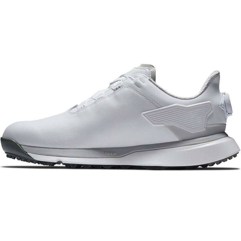 FootJoy Pro SLX BOA Mens Spikeless Waterproof Shoes - White/White/Grey