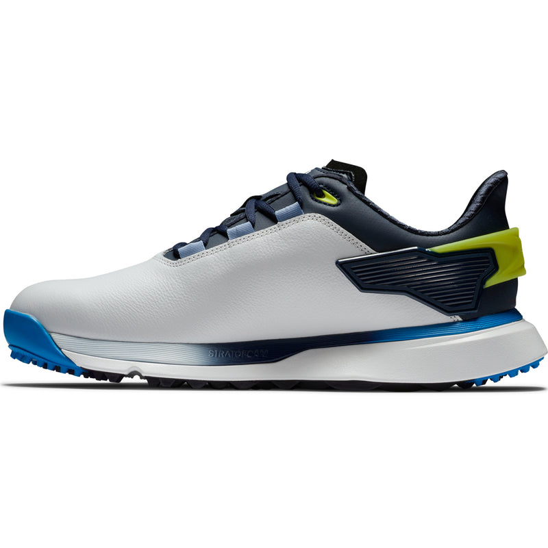 FootJoy Pro SLX Mens Spikeless Waterproof Shoes - White/Navy/Blue