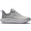 FootJoy Quantum Ladies Spikeless Waterproof Shoes - Grey/White/Purple