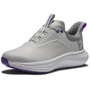 FootJoy Quantum Ladies Spikeless Waterproof Shoes - Grey/White/Purple