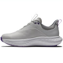 FootJoy Quantum Ladies Spikeless Waterproof Shoes - Grey/White/Purple