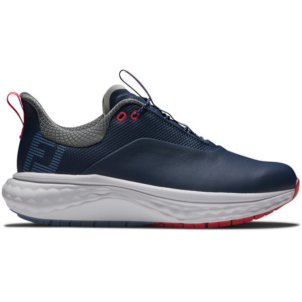 FootJoy Quantum Ladies Spikeless Waterproof Shoes - Navy/White/Pink