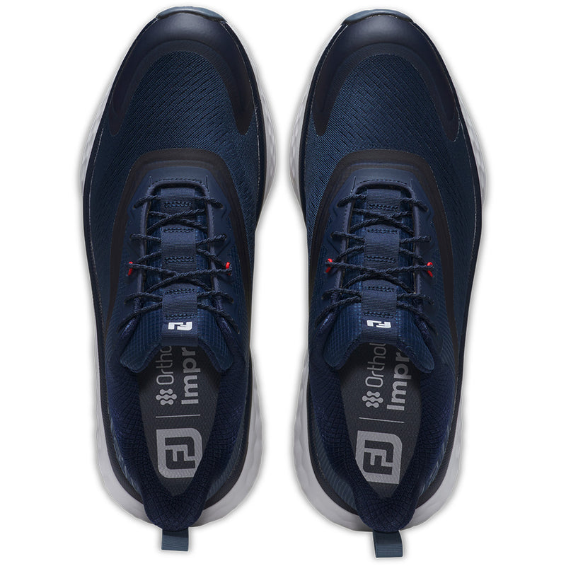 FootJoy Quantum Ltd Edition Spikeless Waterproof Shoes - Navy/White/Red