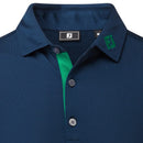 FootJoy Sleeve Stripe Pique Polo Shirt - Navy/Field Green/White