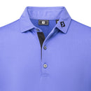 FootJoy Sleeve Stripe Pique Polo Shirt - Vivid Violet/Black/White