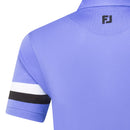 FootJoy Sleeve Stripe Pique Polo Shirt - Vivid Violet/Black/White