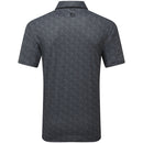 FootJoy Speckle Print Pique Polo Shirt - Black/Flint