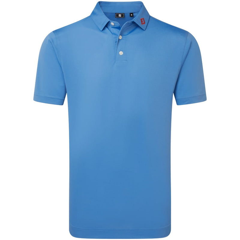 FootJoy Stretch Pique Solid Polo Shirt - Coastal Blue