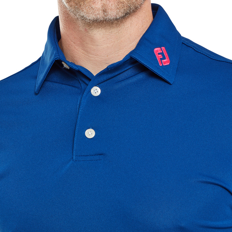 FootJoy Stretch Pique Solid Polo Shirt - Deep Blue