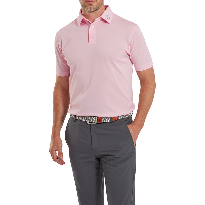 FootJoy Stretch Pique Solid Polo Shirt - Light Pink